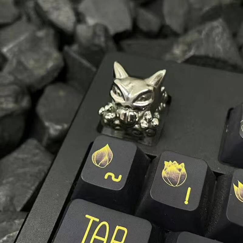 YMDK Strange Frog Personality Keycaps Novel Creative Keycaps Pure Copper Handmade Keycaps for MX Mechanical Keyboard