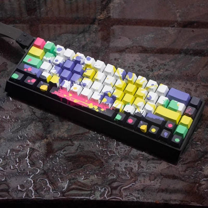 YMDK Graffiti Keycaps Full Set 131 Keys Trendy Colorful Creative Custom Keycap Cherry Profile Sidelit Dye Sub for MX Mechanical Keyboard