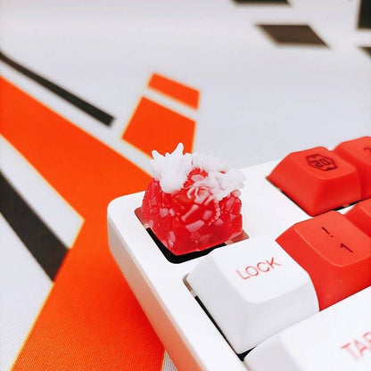 YMDK Keel Special-shaped Keycaps Cool Embossed Three-dimensional Key Caps Resin Translucent Keycap for MX Mechanical Keyboard