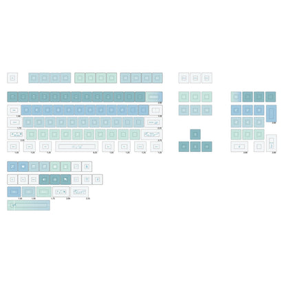 YMDK The Gift of Rain Theme Keycaps Full Set 127 Keys XDA Profile PBT Dye Sub Keycap for MX Mechanical Keyboard