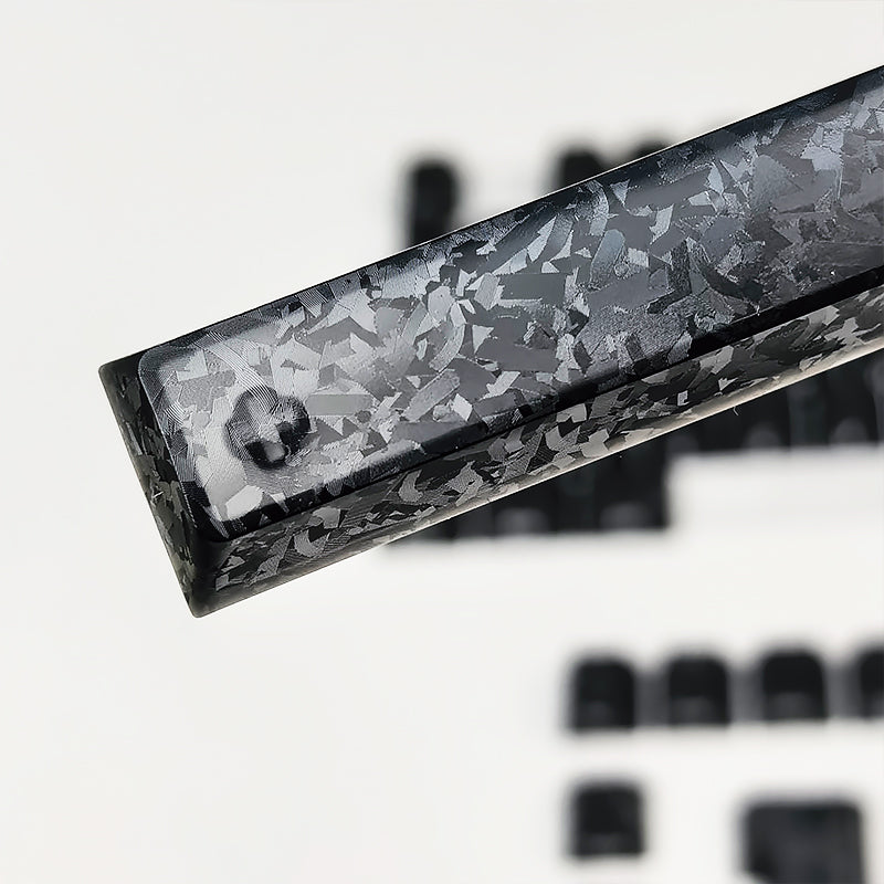 YMDK Carbon Fiber Texture 119 Key Side Printed Shine Through Keycaps for 61/64/68/84/87/96/108-Key MX Mechanical Keyboards