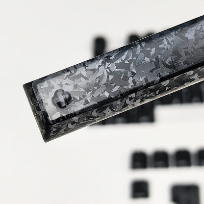 YMDK Carbon Fiber Texture 119 Key Side Printed Shine Through Keycaps for 61/64/68/84/87/96/108-Key MX Mechanical Keyboards