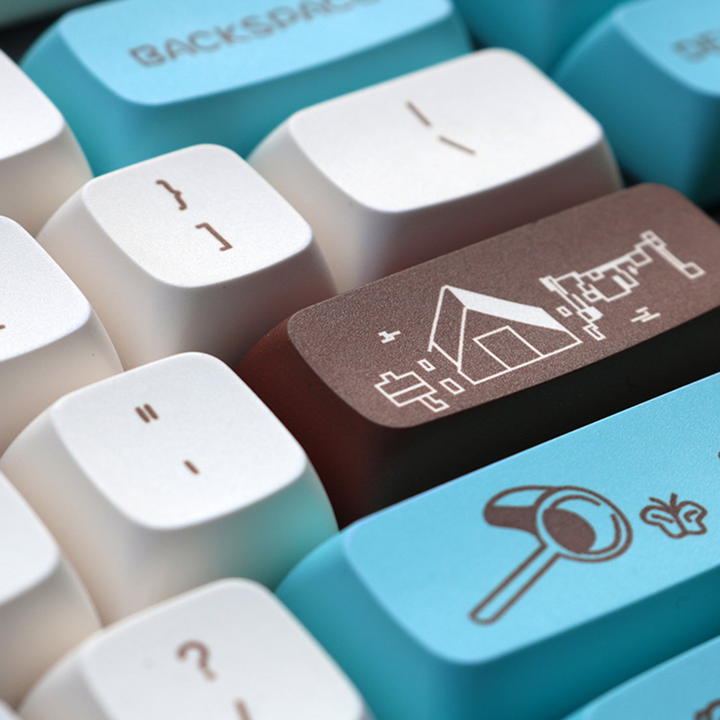 YMDK 147 Keys Animal Forest Theme Keycaps XDA Profile PBT Dye Sub Top Print Keycap for 61/84/87/104/108 MX Mechanical Keyboards