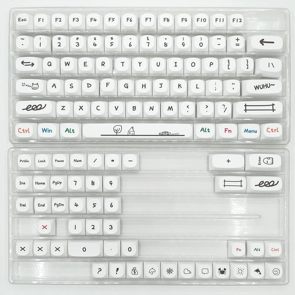 YMDK Daydream Theme Keycaps 121 Keys XDA Profile Thermal sublimation PBT for MX Switches mechanical keyboard