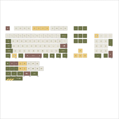 YMDK Postman Theme Keycaps Full Set 127 Keys XDA Profile PBT Dye Sub Keycap for MX Mechanical Keyboard