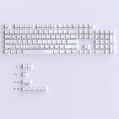 YMDK Crystal Jelly Pudding Keycaps 113 Keys Keycap OEM Profile PC Acrylic for 68/75/84/87/108 MX Mechanical Keyboards