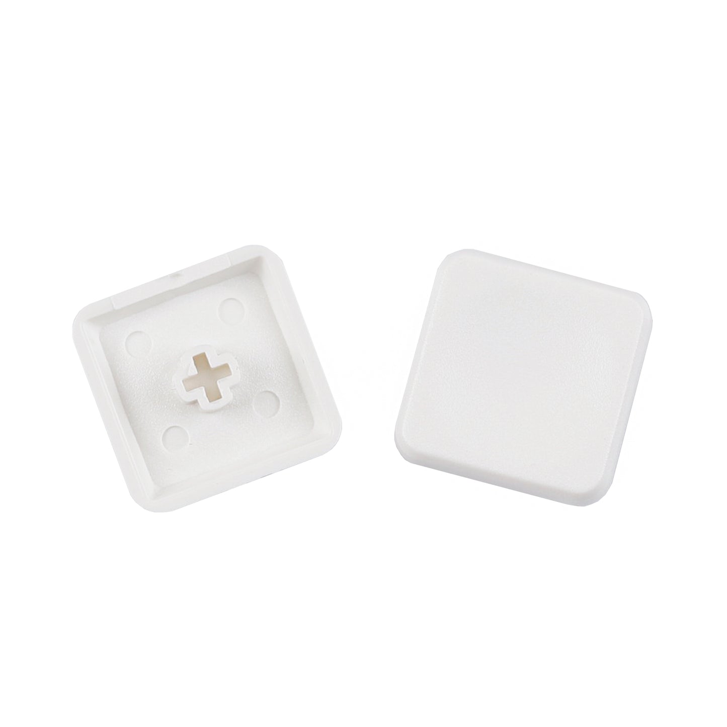 YMDK Square Round 1u Low Profile Blank Black White Keycaps PBT Material DIY for Kailh Choc 1350/1353 Switch Mechanical Keyboard