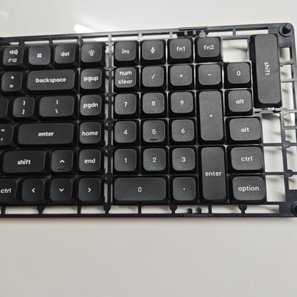 Black PBT Low Profile Keycaps, Key Caps Low Profile Cross Stem Compatible with Keychron K1 K3 Low Profile Mechanical Keyboard