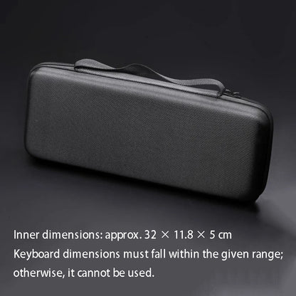 YMDK Black Oxford Hard‑Shell Keyboard Case, Shock‑Absorbent Waterproof Mechanical Keyboard Storage Bag for Mechanical Keyboard