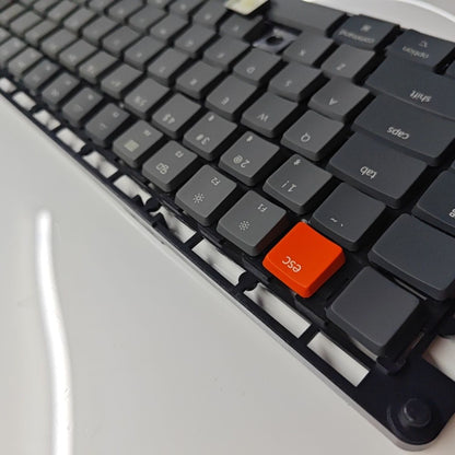 Gray Orange ABS Low Profile Keycaps Backlit Key Caps Compatible with Keychron K1 K3 Low Profile Mechanical Keyboard
