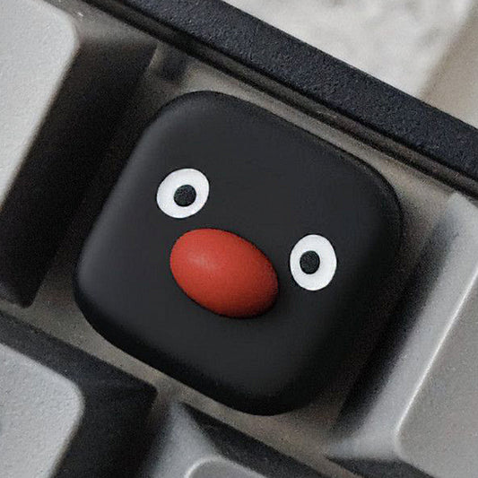 YMDK Penguin Cute Personalized Keycaps Resin Creative Novelty DIY Custom Keycaps for MX Mechanical Keyboard