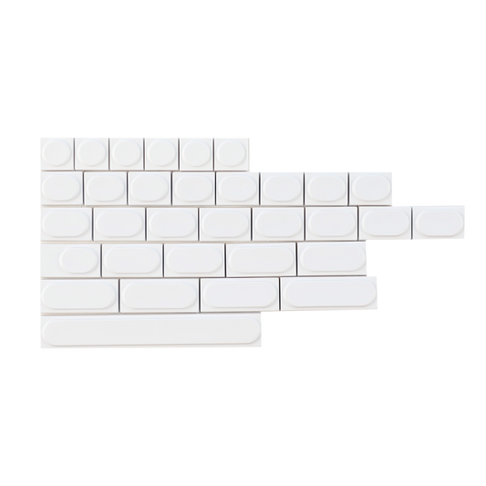 YMDK Blocks Keycap 32 Keys Modifiers Novelty Keys Keycaps Set Transparent Frosted Key Cap PC for MX Switches Mechanical Keyboard