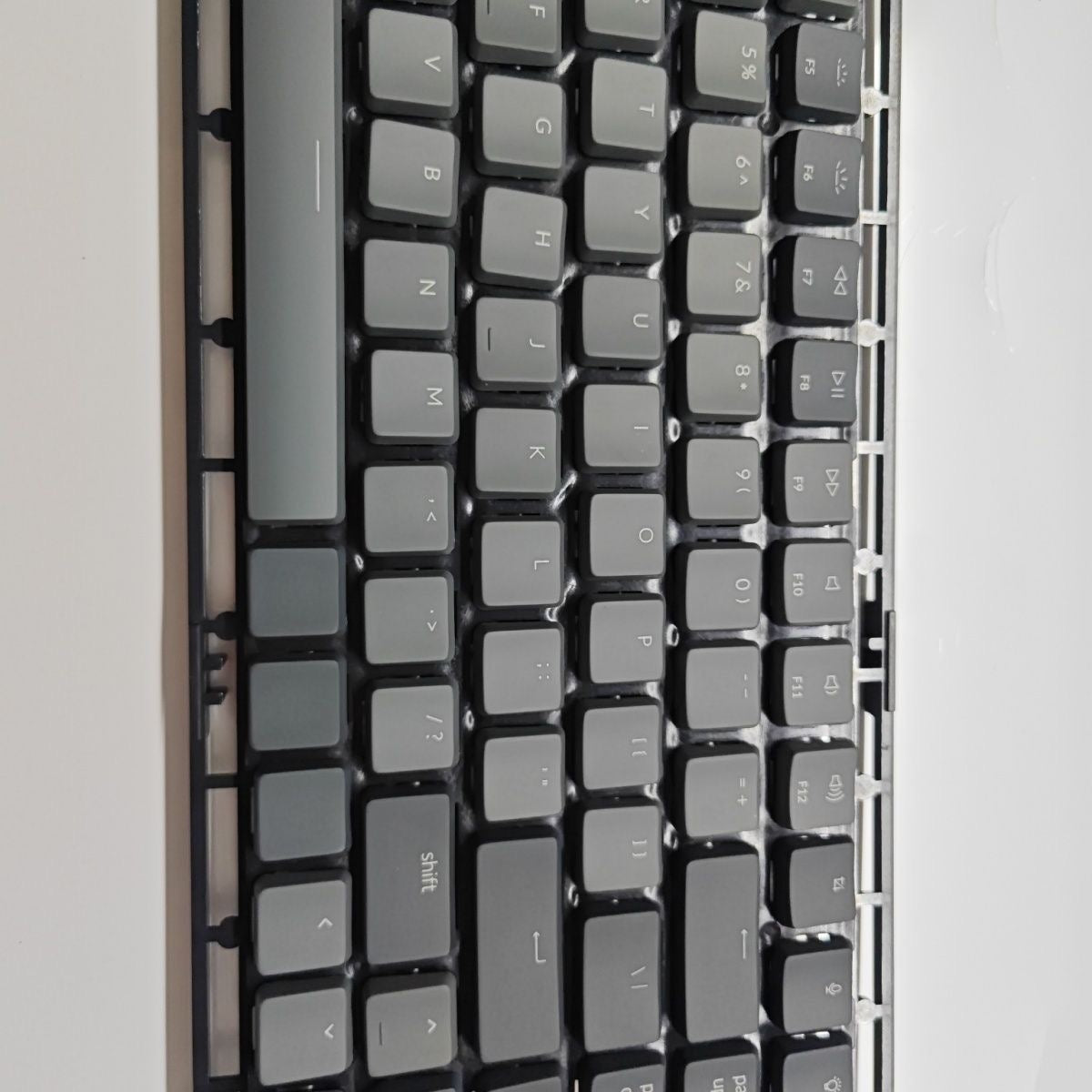 Gray Orange ABS Low Profile Keycaps Backlit Key Caps Compatible with Keychron K1 K3 Low Profile Mechanical Keyboard