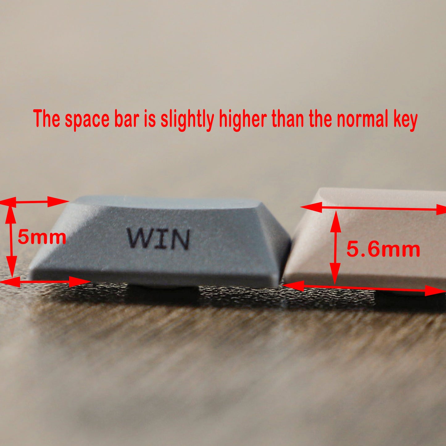 YMDK Ultra-slim Low profile keycap Side Print MX Series PBT Keycap for 61/64/75/87/96 ultra-slim keyboard