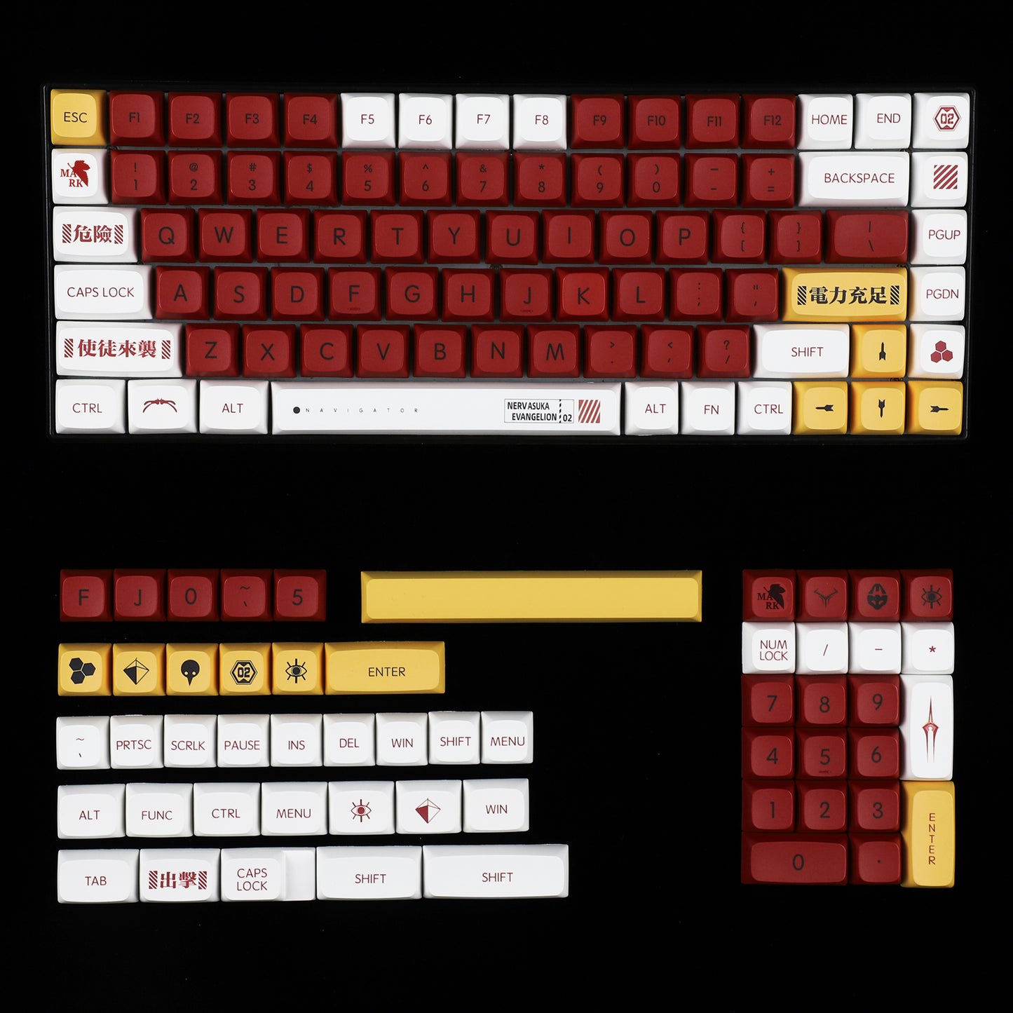 YMDK EVA 02 138 Keycaps(Dye Sub ZDA Profile PBT 1.55mm)