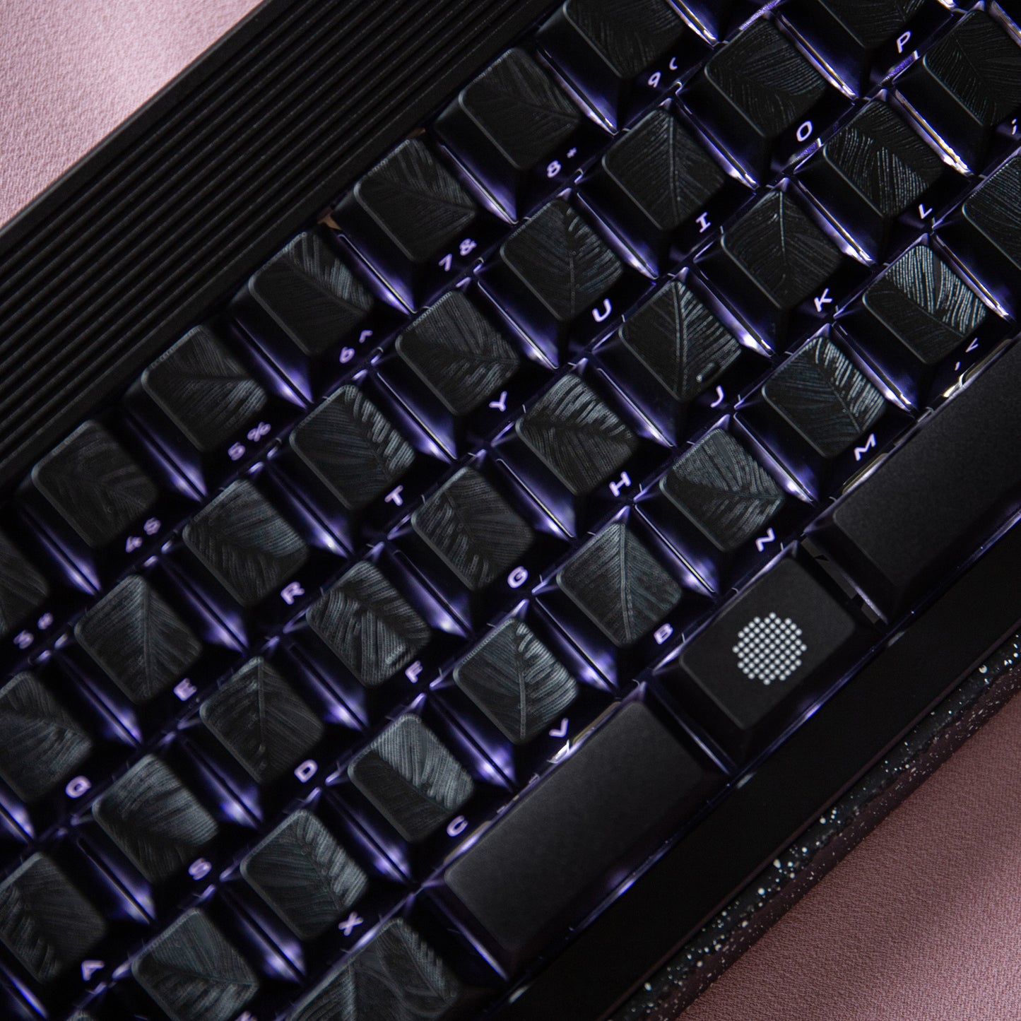 YMDK 129 Keys Sunny Feather Theme Pearlescent Cherry Profile ABS Top Print Keycaps for 61/84/87/104/108 MX Mechanical Keyboards