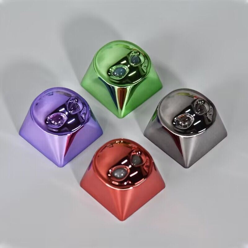 YMDK Alien Personalized Keycaps Energy Warehouse Spaceship Translucent Keycap Creative Cute Funny Key Caps for MX Mechanical Keyboard