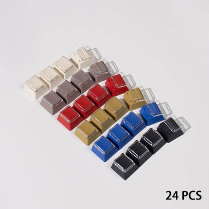 YMDK Retro Baideng Large Full Set of Keycaps PBT Dye Sublimation Cherry Profile for Mechanical Keyboard