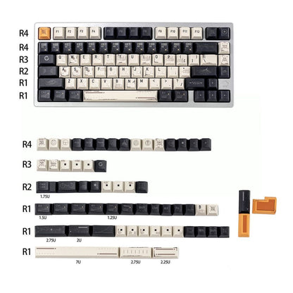 YMDK Future Theme Keycaps 142 Keys PBT Dye Sub Cherry Profile Cool Keycap for 61/64/68/84/87/96/108 MX Mechanical Keyboard
