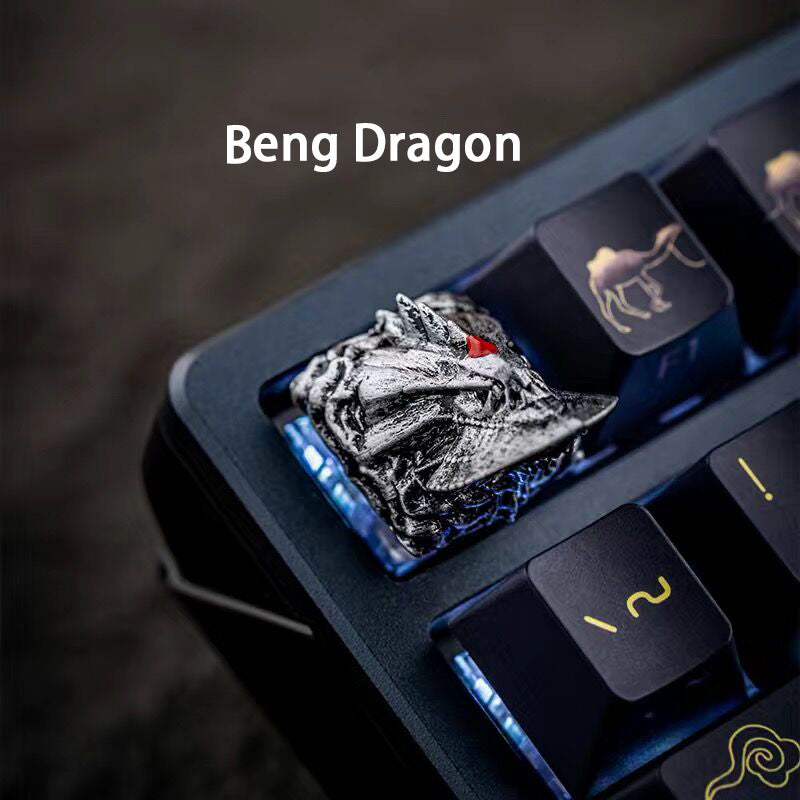 YMDK Dinosaur Theme Personalized Keycaps Monster Key Cap Resin 3D Print for Mechanical Keyboard