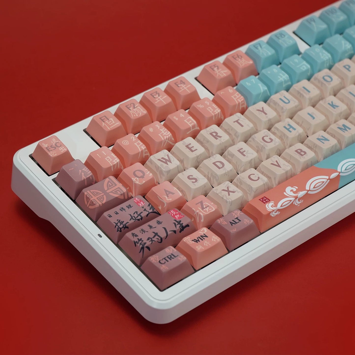 YMDK Yearning Theme Keycaps Full Set 129 Keys Cherry Profile PBT Dye Sub Keycap for MX Mechanical Keyboard