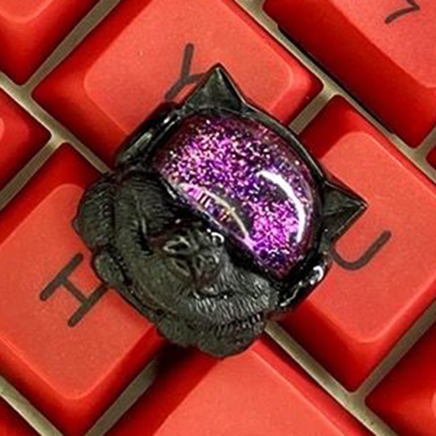 YMDK Space Dog Personalized Keycaps Novel Cool 3D Printing Custom Resin Game ESC for Mechanical Keyboard