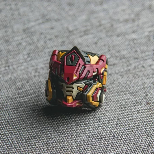 YMDK Mech Warrior Unicorn Personalized Keycaps Customized Novel for Mechanical Keyboard