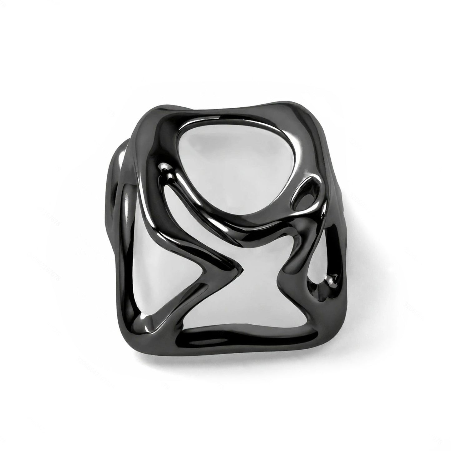 YMDK Organic Hollow Artisan Keycap, Twisted Fluid Shape ABS Electroplated Custom Key Cap for Mechanical Keyboard