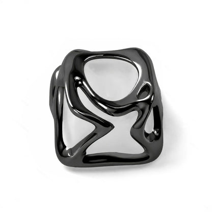 YMDK Organic Hollow Artisan Keycap, Twisted Fluid Shape ABS Electroplated Custom Key Cap for Mechanical Keyboard