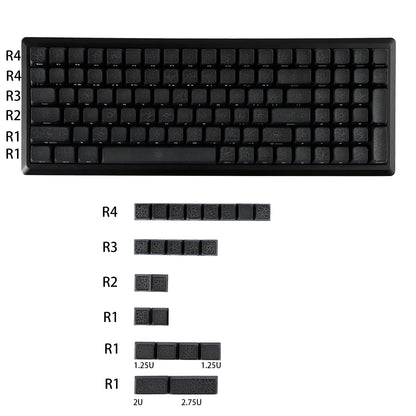 YMDK Ice Crack Shine Through Keycaps 123 Side Print PC MDA Profile Cool Creative Custom Keycap for 60 75 100% MX Mechanical Keyboard