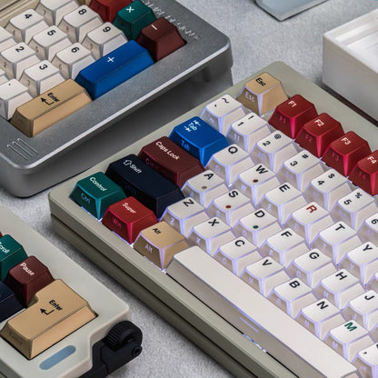 YMDK Side Shine-Through Folding Shadow Keycaps, Cherry Profile Side Water Chestnut Dye Sub PBT Mixed Light Custom Keycap Set, 129 Keys for 68/75/87/98/104/108 MX Mechanical Keyboard