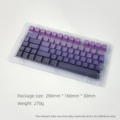 YMDK Gradient Keycaps Thick PBT Keycap Blacklit Shine Through OEM Profile 134 Key Set Cherry Profile Dye Sub Minimalist Style Custom Key Cap for MX Mechanical Keyboards