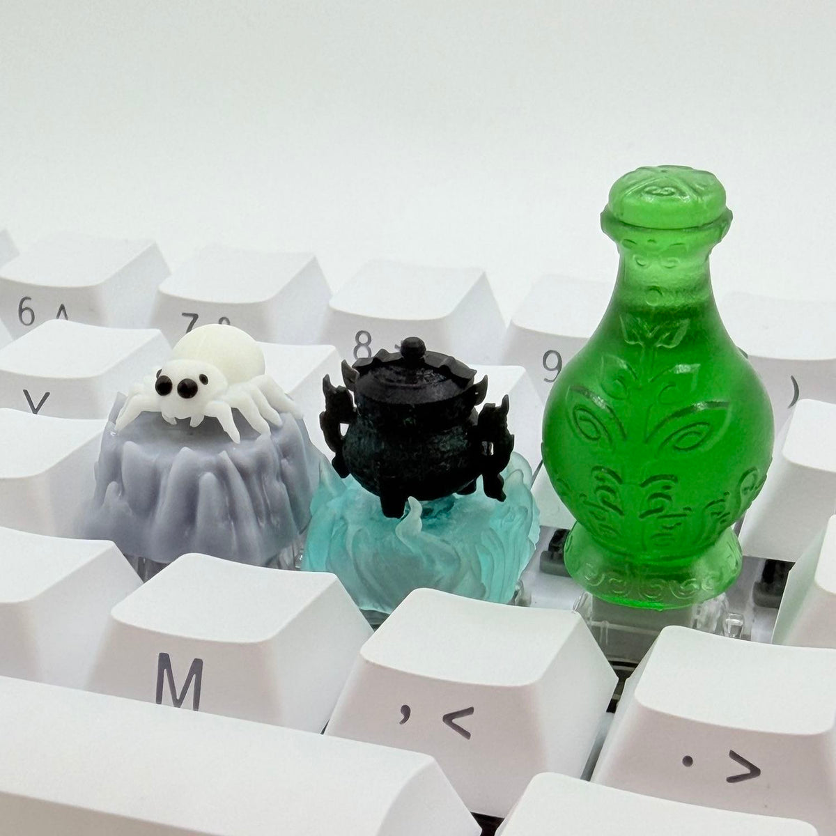 Xutian Ding Backlit Artisan Keycap, Han Li Palm Heaven Bottle 3D Custom Keycap, Creative Stereo Resin Keycap for MX Mechanical Keyboard