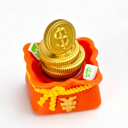 YMDK 1pcs Rotatable "Make Big Money" Theme Personalized Keycaps Creative Esc Keys Resin Keycap for MX Mechanical Keyboards