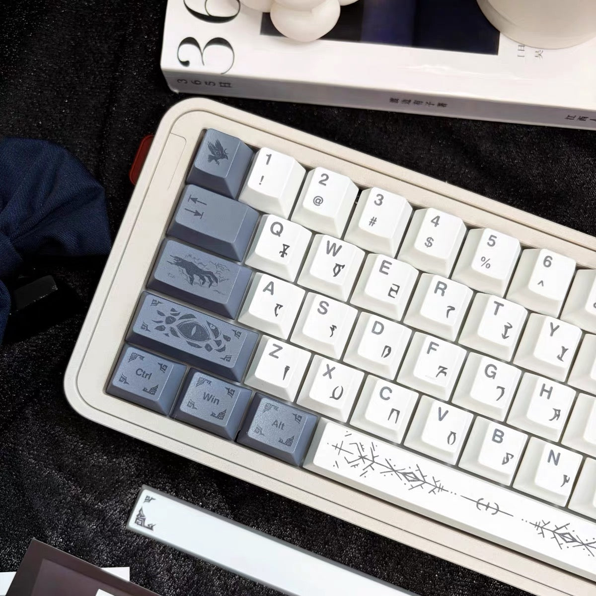 YMDK 143 key Occult Mysticism Theme Keycaps PBT Cherry Profile Five-sided Dye Sub Custom Keycap for 61/68/75/87/98/104/108 MX Mechanical Keyboard