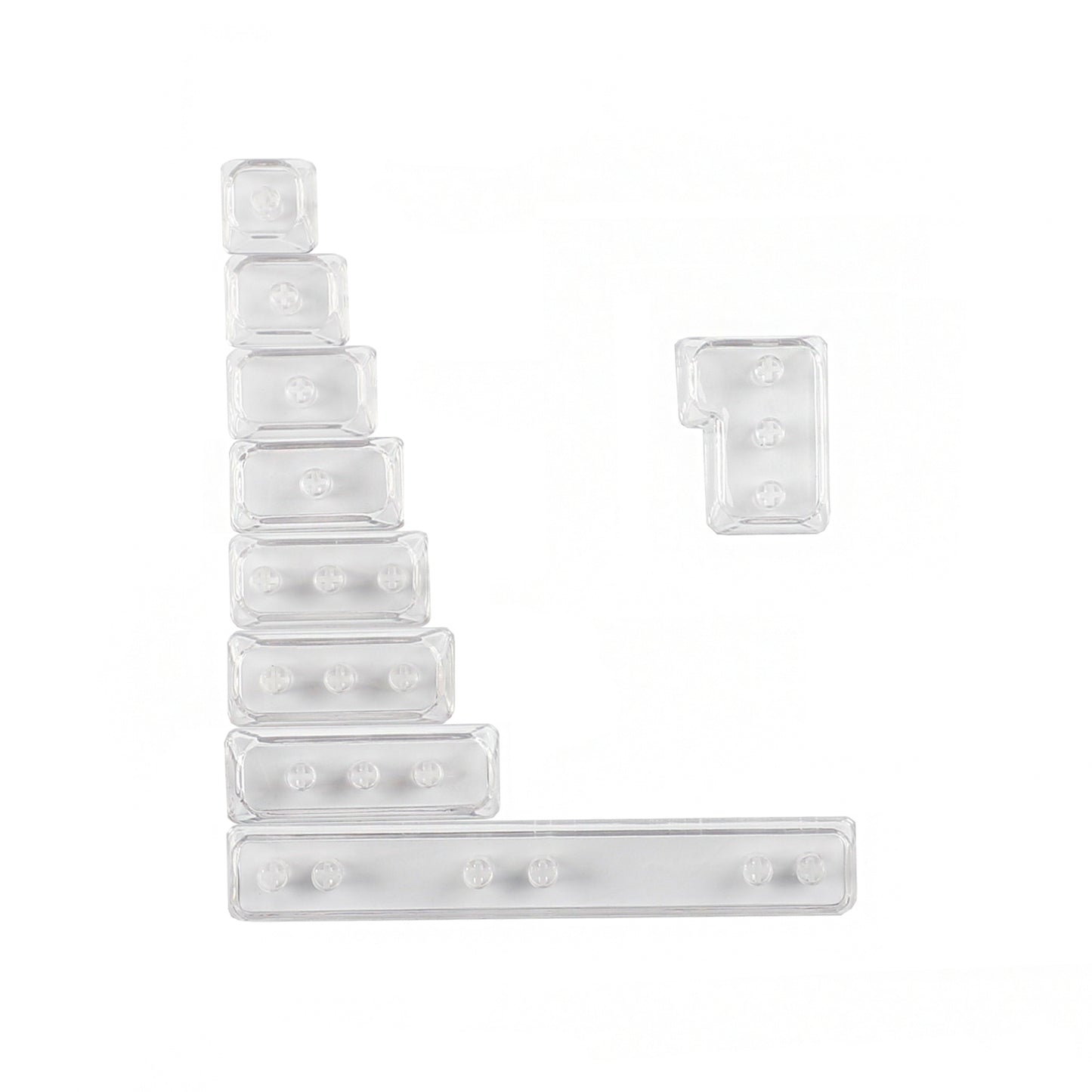 YMDK White Clear Blank Keycaps MOA Profile Modifier Blind Spot ISO Enter Space Shift Keys 1.25u 1.5u 1.75u 2u 2.25u 2.75u 6.25u DIY