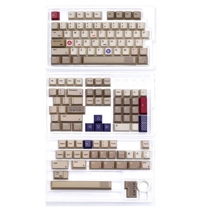 YMDK 133 Keys 1989 Dye Sub PBT Cherry Profile Top Print Keycap for 61 68 75 84 87 96 104 108 MX Mechanical Keyboard Layout