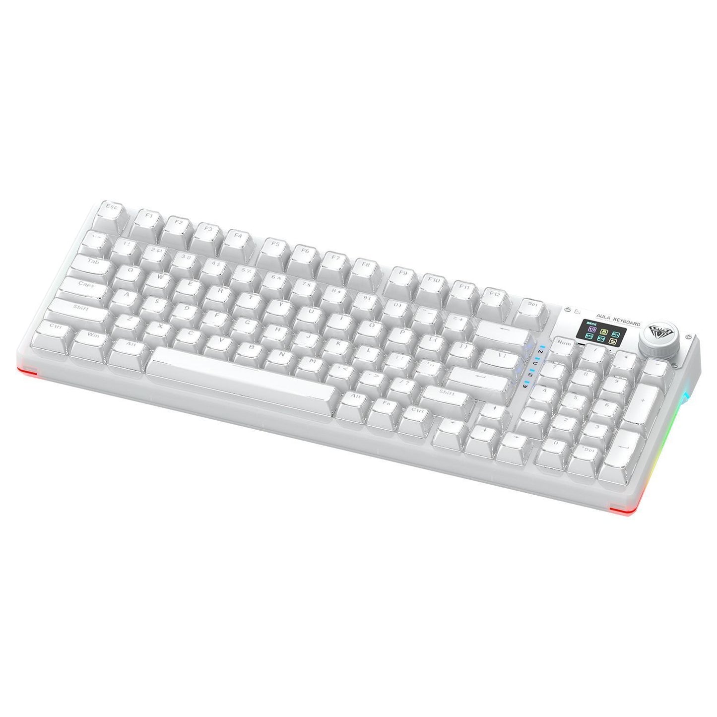 YMDK Crystal Jelly Pudding Keycaps 136 Keys Backlit Keycap Double Shot PC Acrylic for 68/75/84/87/108 MX Mechanical Keyboards