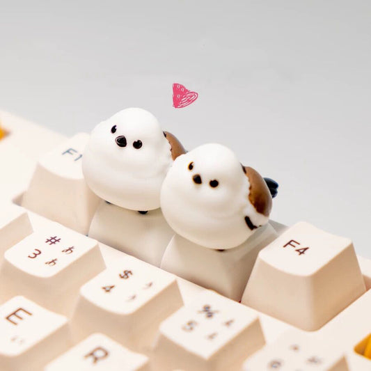 YMDK Tit Bird Personality Keycaps Cute Interesting Parrot Keycap Homemade Resin Key Caps for MX Mechanical Keyboard