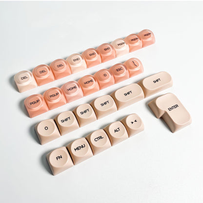 YMDK Liquid Foundation Keycaps 132 keys Frosted HOA Profile PBT PC UV Print for 61/68/84/87/98/104/108 Mechanical Keyboard
