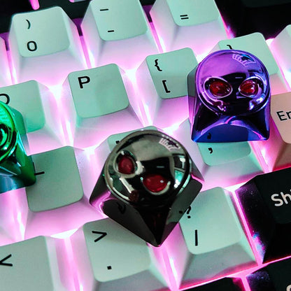 YMDK Alien Personalized Keycaps Energy Warehouse Spaceship Translucent Keycap Creative Cute Funny Key Caps for MX Mechanical Keyboard