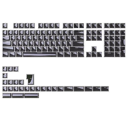 YMDK 136 Keys Jelly Black Double-shot PC Material OEM Profile Top Side Print Keycaps for 61/68/84/104/108 MX Mechanical Keyboard