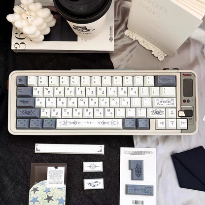 YMDK 143 key Occult Mysticism Theme Keycaps PBT Cherry Profile Five-sided Dye Sub Custom Keycap for 61/68/75/87/98/104/108 MX Mechanical Keyboard
