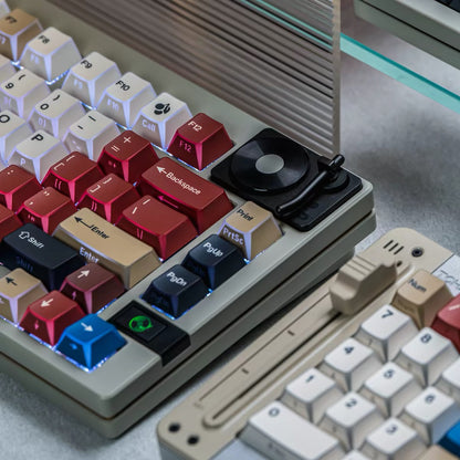 YMDK Side Shine-Through Folding Shadow Keycaps, Cherry Profile Side Water Chestnut Dye Sub PBT Mixed Light Custom Keycap Set, 129 Keys for 68/75/87/98/104/108 MX Mechanical Keyboard