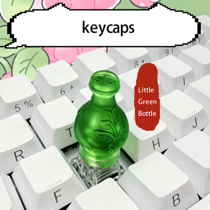Xutian Ding Backlit Artisan Keycap, Han Li Palm Heaven Bottle 3D Custom Keycap, Creative Stereo Resin Keycap for MX Mechanical Keyboard