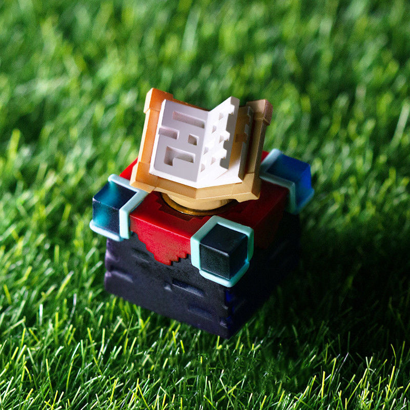 YMDK 3D Block-Style Artisan Keycap with Rotatable Book - Translucent for MX Switch Mechanical Keyboards