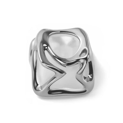 YMDK Organic Hollow Artisan Keycap, Twisted Fluid Shape ABS Electroplated Custom Key Cap for Mechanical Keyboard