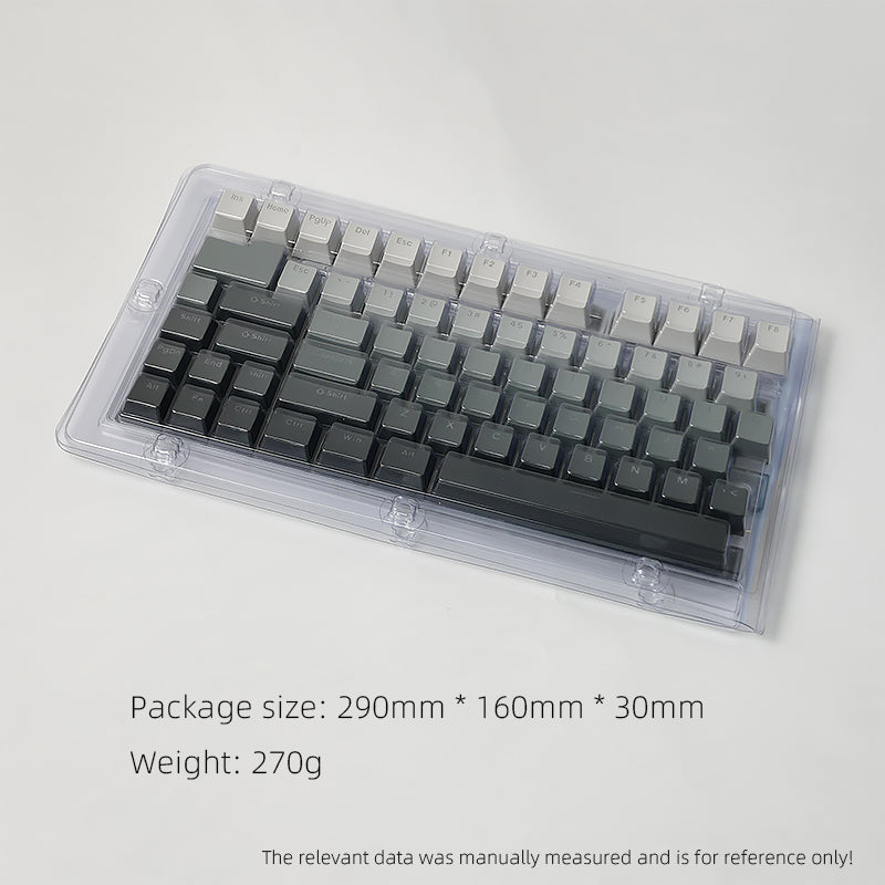 YMDK Gradient Keycaps Thick PBT Keycap Blacklit Shine Through OEM Profile 134 Key Set Cherry Profile Dye Sub Minimalist Style Custom Key Cap for MX Mechanical Keyboards