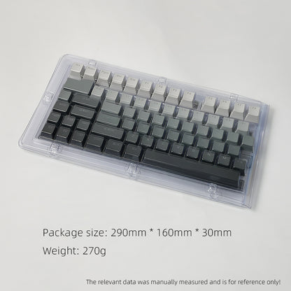 YMDK Gradient Keycaps Thick PBT Keycap Blacklit Shine Through OEM Profile 134 Key Set Cherry Profile Dye Sub Minimalist Style Custom Key Cap for MX Mechanical Keyboards