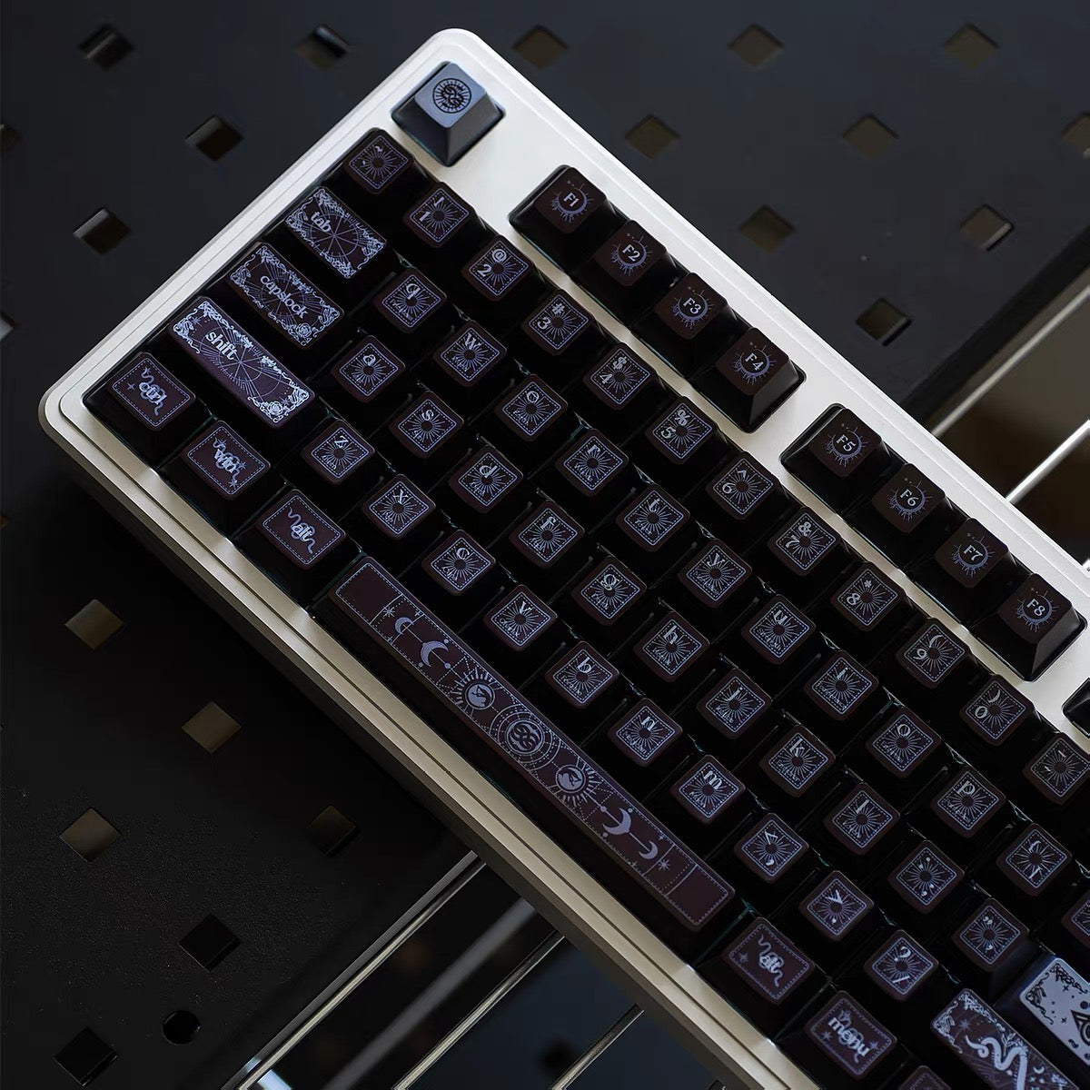 YMDK Spirit Snake Metallic Paint Keycaps, Cherry Profile Dye-Sub PBT+PC Keycap Set for 61/84/87/104/108 MX Mechanical Keyboards